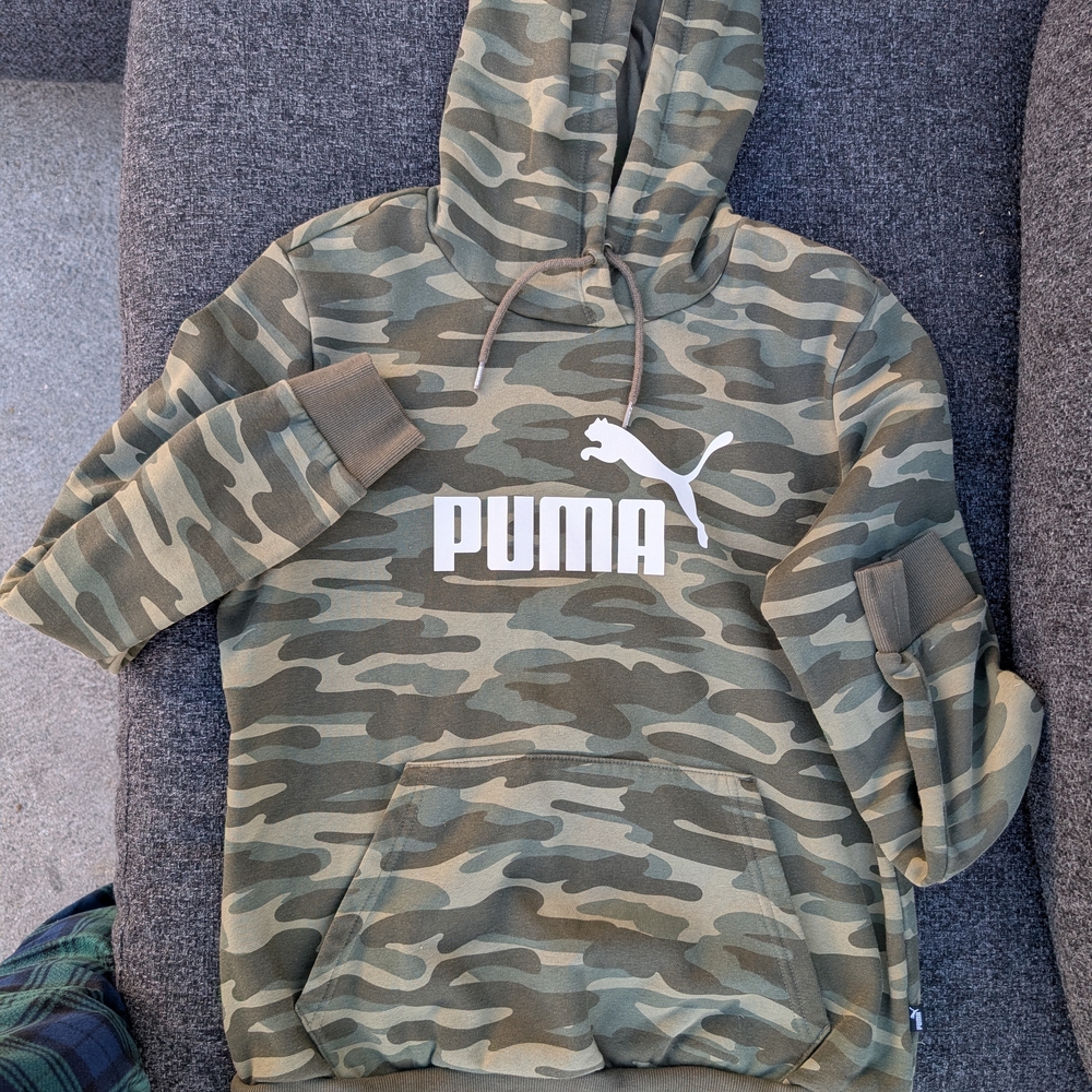 PUMA Women's  Green Camo Hoodie